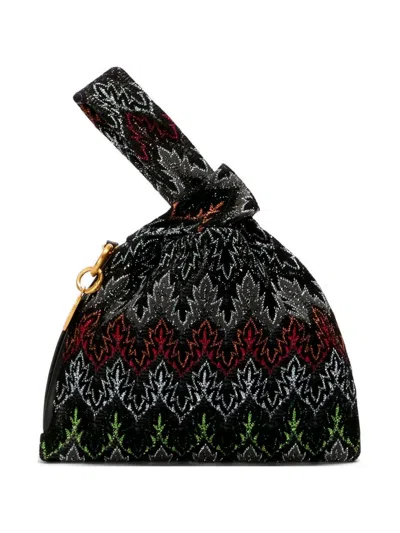 Missoni Patterned Tote Bag In Black