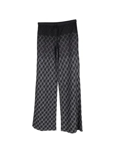 Pre-owned Missoni Patterned Trousers In Black