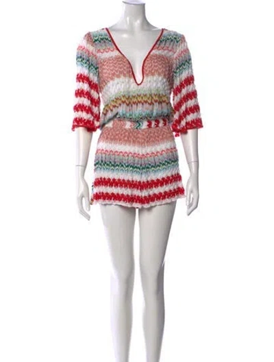 Pre-owned Missoni Patterned V-neck Romper