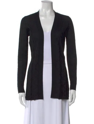 Pre-owned Missoni Patterned V-neck Sweater In Black