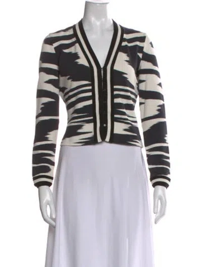 Pre-owned Missoni Patterned V-neck Sweater In Black
