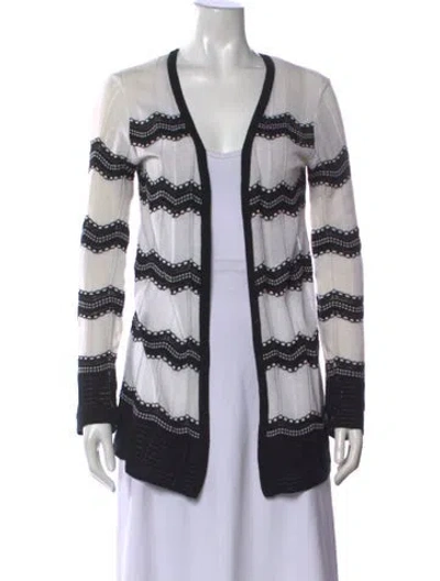 Pre-owned Missoni Patterned V-neck Sweater In Black