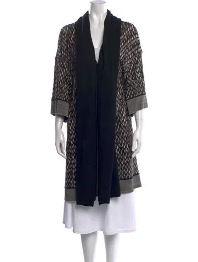 Pre-owned Missoni Patterned V-neck Sweater In Black