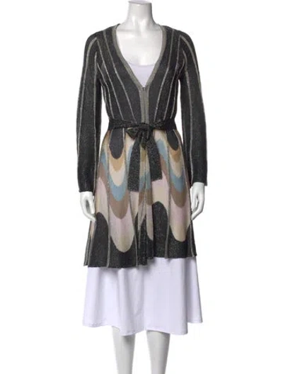 Pre-owned Missoni Patterned V-neck Sweater In Multi