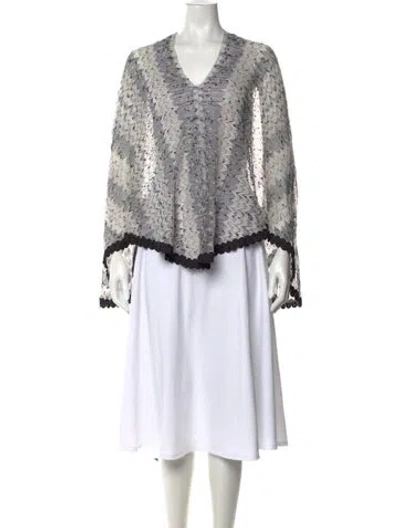 Pre-owned Missoni Patterned V-neck Sweater In Multicolor