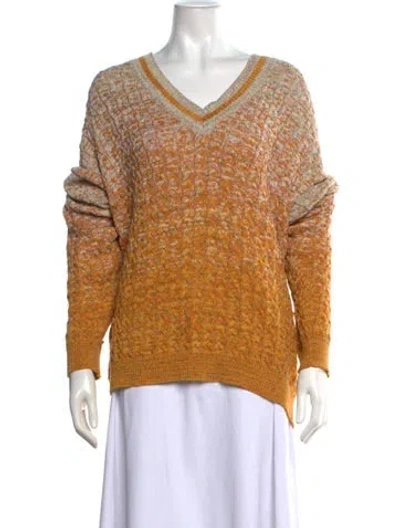 Pre-owned Missoni Patterned V-neck Sweater In Neutrals