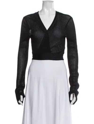 Pre-owned Missoni Patterned V-neck Top In Black