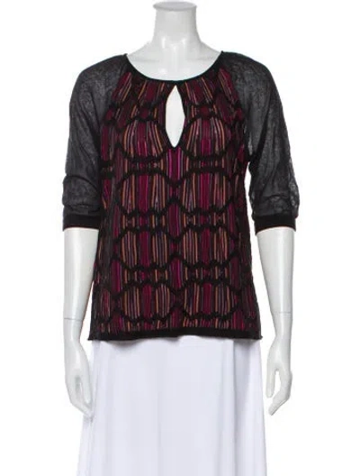 Pre-owned Missoni Patterned V-neck Top In Multi