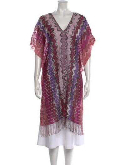 Pre-owned Missoni Patterned V-neck Tunic In Multi