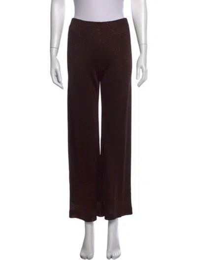 Pre-owned Missoni Patterned Wide Leg Pants In Black
