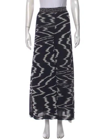 Pre-owned Missoni Patterned Wide Leg Pants In Blue