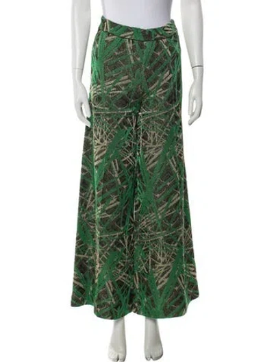 Pre-owned Missoni Patterned Wide Leg Pants In Green