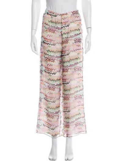 Pre-owned Missoni Patterned Wide Leg Pants In Multi