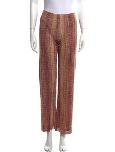 Pre-owned Missoni Patterned Wide Leg Pants In Multicolor