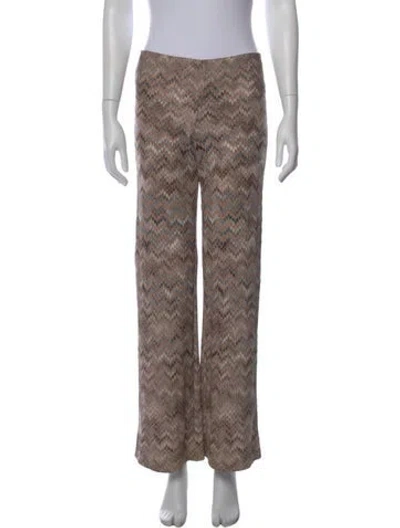 Pre-owned Missoni Patterned Wide Leg Pants In Neutral