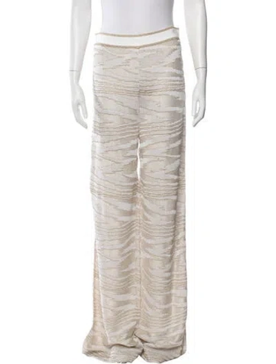 Pre-owned Missoni Patterned Wide Leg Pants In Neutral