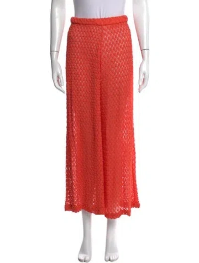 Pre-owned Missoni Patterned Wide Leg Pants In Orange
