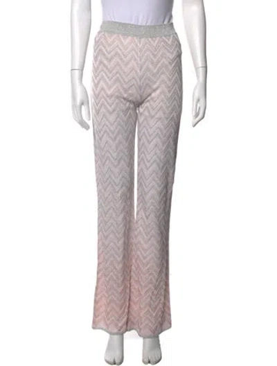 Pre-owned Missoni Patterned Wide Leg Pants In Pink