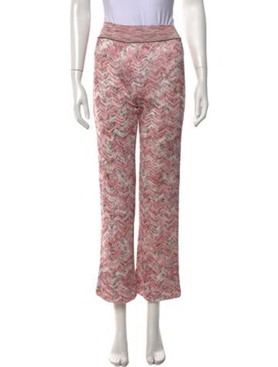 Pre-owned Missoni Patterned Wide Leg Pants In Pink