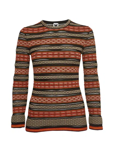 Pre-owned Missoni Patterned-intarsia Sweater In Neutrals