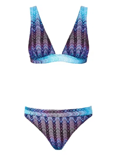 Missoni Patterned-knit Bikini In Multi