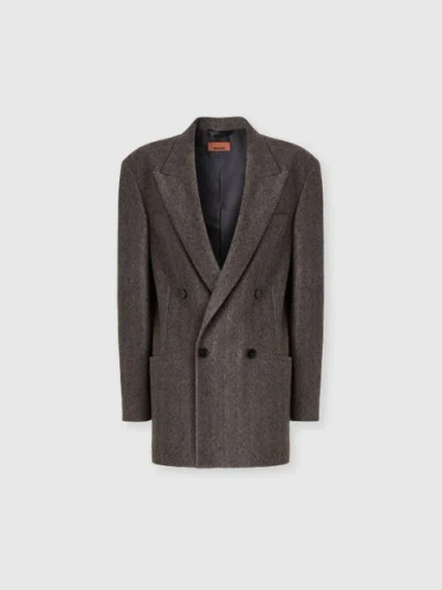 Missoni Peak-lapel Blazer In Brown