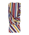 Missoni Zigzag Pattern Peplos Minidress With Draped Front In Multi
