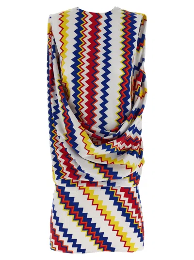 Missoni Peplos Dress In Multicolor