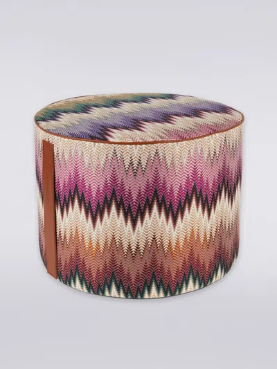 Missoni Phrae Cylinder Pouf 40x30 In Multicoloured