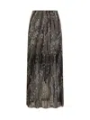 Missoni Patterned-jacquard Metallic-knit Midi Skirt In Gray