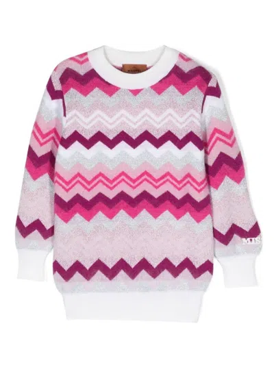 MISSONI PINK AND FUCHSIA CHEVRON PULLOVER