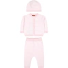 MISSONI PINK BIRTH SUIT FOR BABY GIRL WITH CHEVRON PATTERN