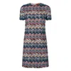 Missoni Short Dress With Half Sleeves In Embroidered Lace In Multi