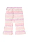 Missoni Pink Leggings For Baby Girl With Chevron Pattern In Multi