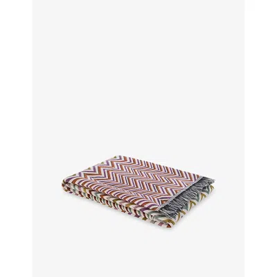 Missoni Pink Multicolor Antwan Zigzag Wool-blend Throw 140cm X 200cm
