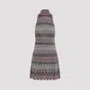 Missoni Metallic Crochet-knit Mini Dress In Pink & Purple