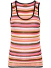Missoni Geripptes Stricktop Mit Streifen In Pink