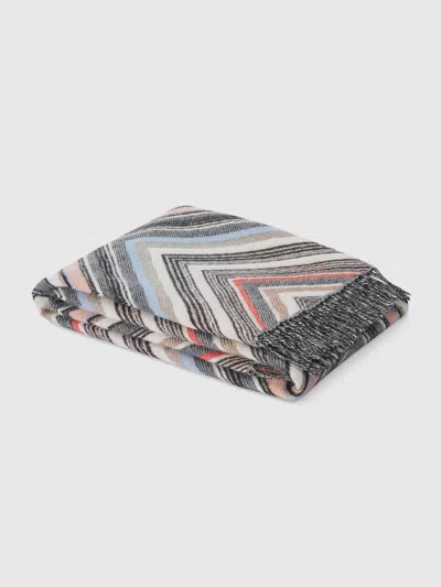 MISSONI DECKE 130X190 CM AUS WOLLMISCHGEWEBE MIT CHEVRONMUSTER