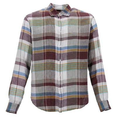 Missoni Plaid Buttoned Shirt In Multicolor Linen