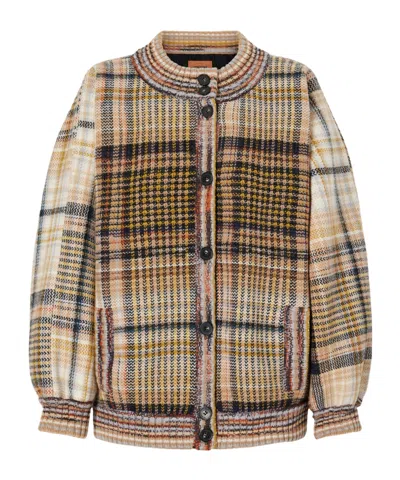 Missoni Plaid Casual Jacket In Brown