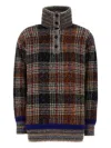 Missoni Embroidered Wool Blend Sweater In Brown