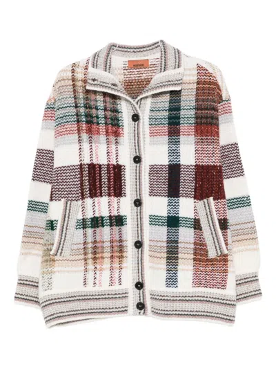 MISSONI PLAID-PATTERN CARDIGAN