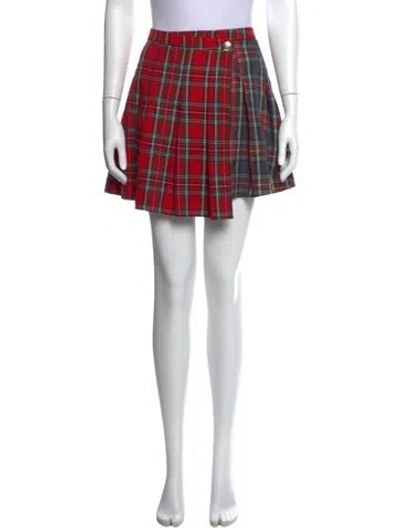 Pre-owned Missoni Plaid Print Mini Skirt In Multi