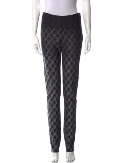 Pre-owned Missoni Plaid Print Straight Leg Pants W/ Tags In Black