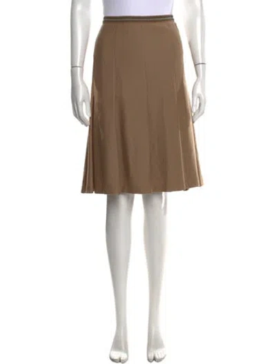 Pre-owned Missoni Pleated Accents Midi Length Skirt In Neutrals