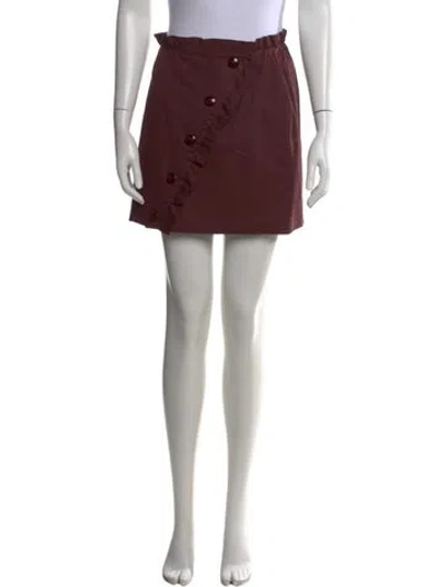Pre-owned Missoni Pleated Accents Mini Skirt In Gray