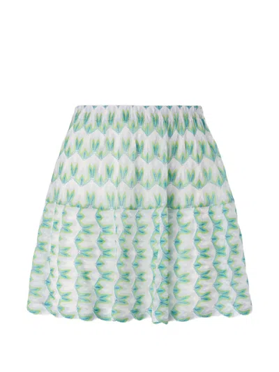 Missoni Pleated Geometric-pattern Mini Skirt In Multi