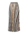 Missoni Pleated Knit Midi Skirt In Multi