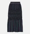 Missoni Pleated Metallic Ribbed-knit Skirt In Multicoloured
