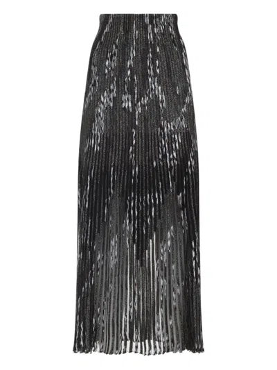 Missoni Pleated Long Skirt In Multi